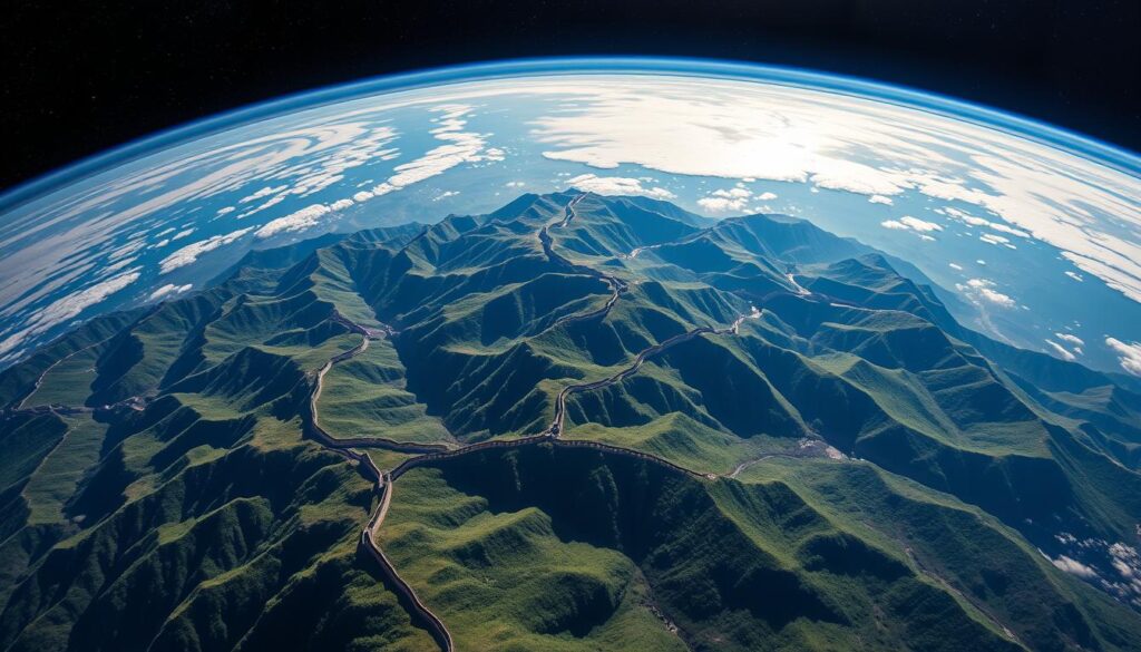 Great Wall of China from space Great Wall of China from space