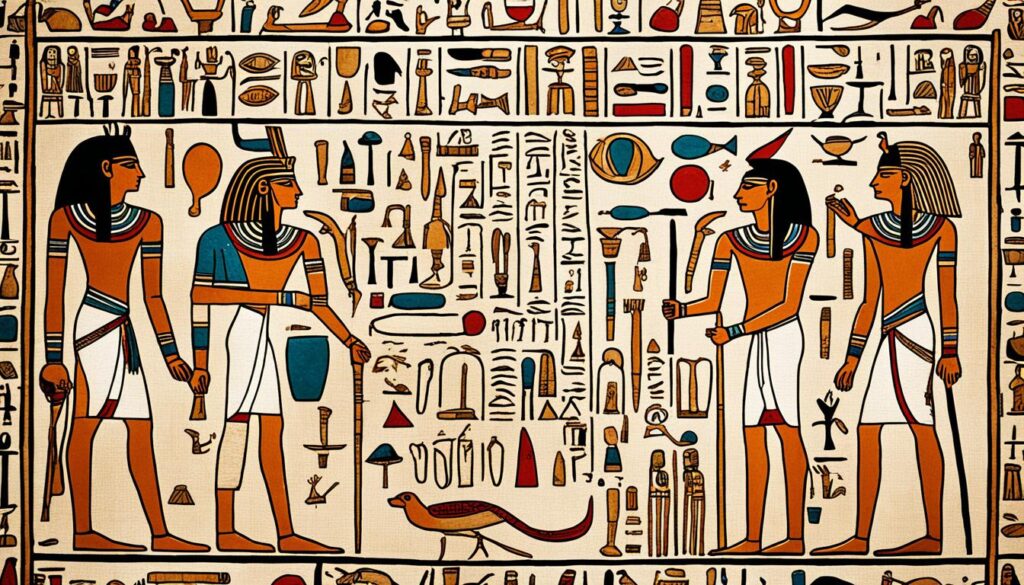 ancient Egyptian hieroglyphics
