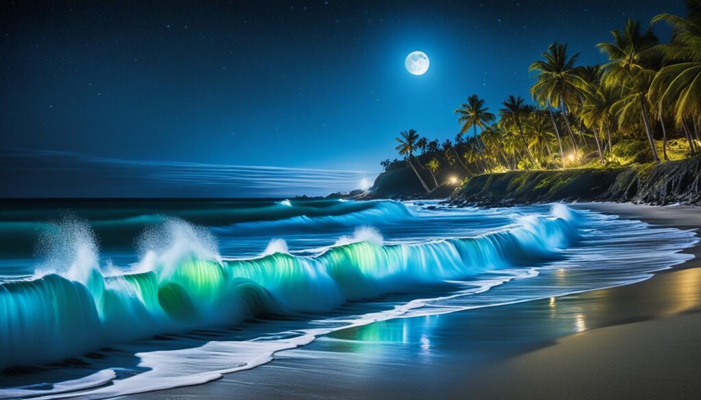bioluminescent beaches