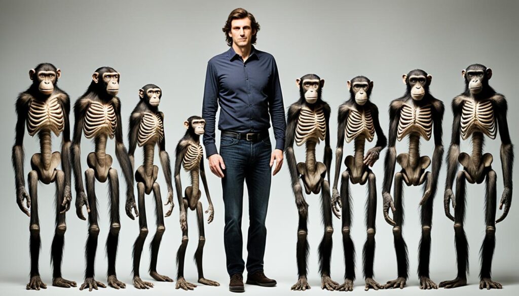 evolutionary connection between humans and apes